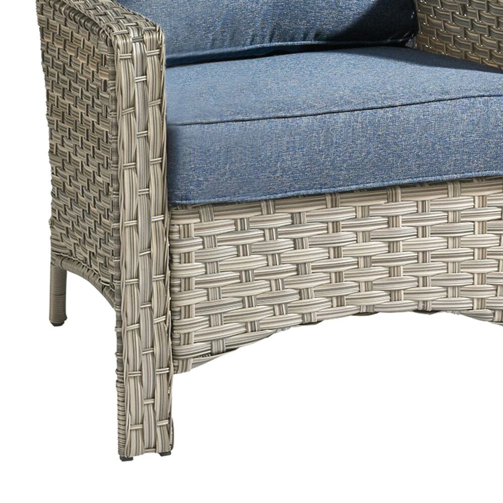HOMLUX Outdoor Arm Chair in Denim Blue (Set of 2), , large