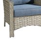 HOMLUX Outdoor Arm Chair in Denim Blue (Set of 2), , large