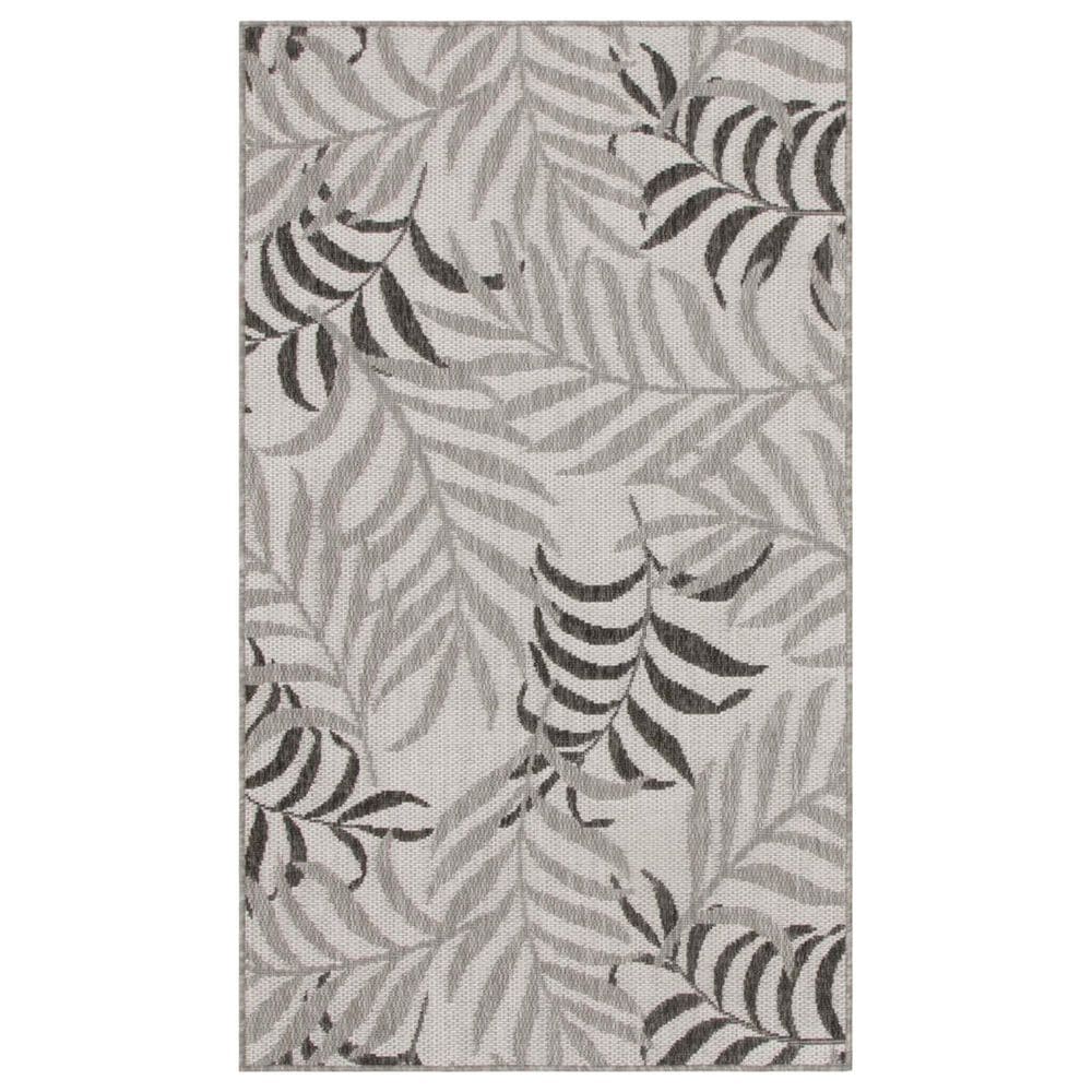Nourison Garden Oasis Nature Grey 3&#39; x 5&#39; Indoor/Outdoor Area Rug, , large