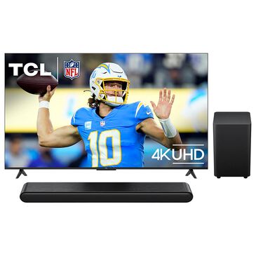 TCL 65" 4K Uhd LED TV with Soundbar, , large