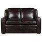 Bordeaux & Co Stationary Leather Sofa and Loveseat Set in Berlin Dark Brown, , large