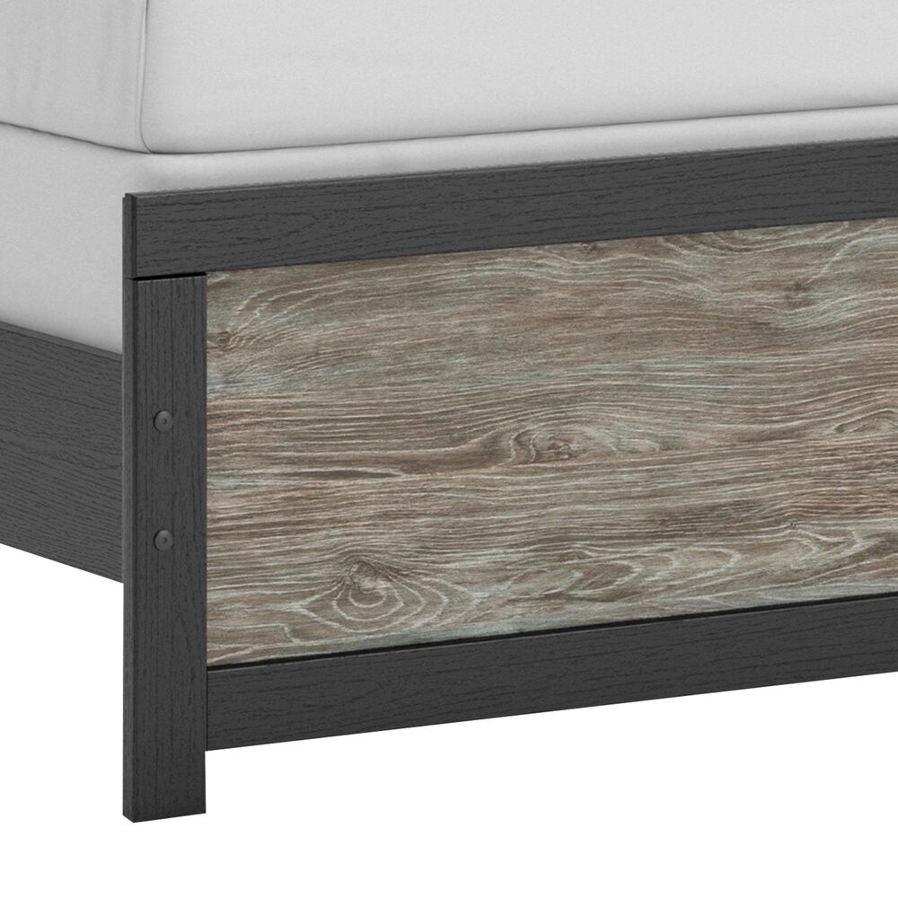 Ashley Broachmyn Full Bookcase Bed in Black and Gray, , large