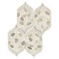 Dal-Tile Pebble Oasis Seashell 15" x 12" Petal Natural Stone Mosaic Sheet, , large