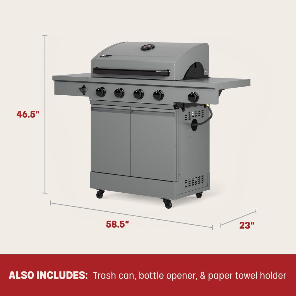 TYTUS Anaheim 4-Burner Gas Grill in Gunmetal Gray, , large