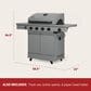 TYTUS Anaheim 4-Burner Gas Grill in Gunmetal Gray, , large