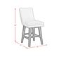 Mayberry Hill Villanova Swivel Counter Stool with Pewter Cushion in Espresso, , large