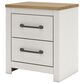Ashley Linnocreek 4-Piece Twin Bedroom Set in White and Warm Brown, , large