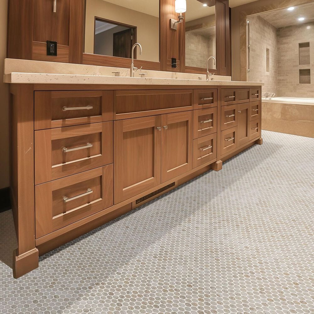 MS International Myrtle Sands 2" Round on 12" x 12" Porcelain Mosaic Sheet, , large