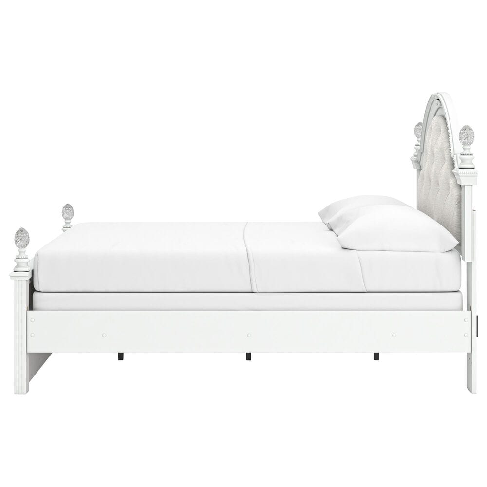 Ashley Kozlani Full Upholstered Panel Bed in Matte White, , large