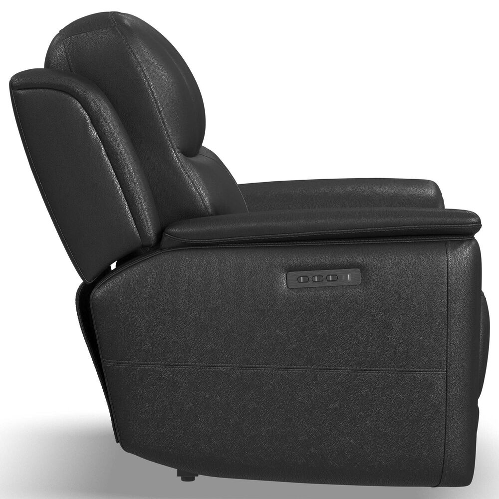 Flexsteel Crew Power Recliner with Power Headrest and Lumbar in Raven, , large