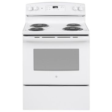 GE Appliances 30" Free-Standing Electric Range in White, , large