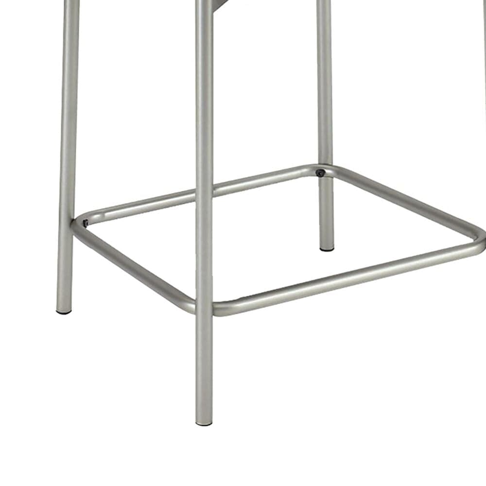 Urban Home Crossroads 2.0 Dion Counter Stool with Natural Light in Brushed Nickel, , large