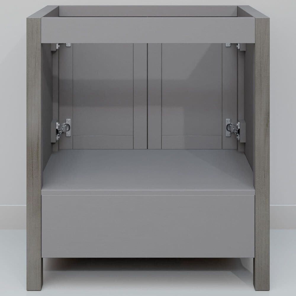 Lexora Home Jacques 30" Single Bathroom Vanity in Distressed Grey with 2 cm White Carrara Marble Top and Rectangular Sink, , large