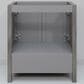 Lexora Home Jacques 30" Single Bathroom Vanity in Distressed Grey with 2 cm White Carrara Marble Top and Rectangular Sink, , large