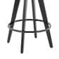 LumiSource Cosmo 26" Swivel Counter Stool with Cream Upholstery in Black (Set of 2), , large