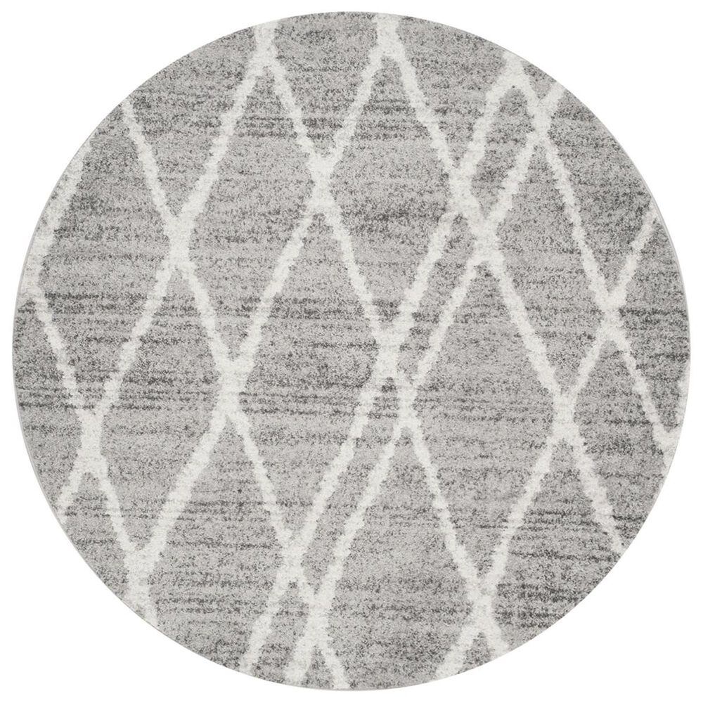 Safavieh Adirondack ADR128B 4&#39; Round Ivory and Silver Area Rug, , large