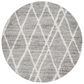 Safavieh Adirondack ADR128B 4" Round Ivory and Silver Area Rug, , large