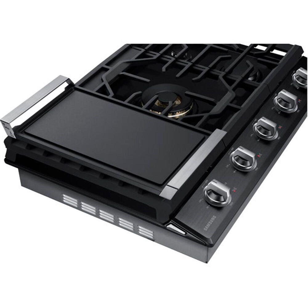 Samsung 36&quot; Gas Cooktop with Dual Power Burner in Black Stainless Steel, , large