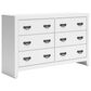 Ashley Binterglen 6-Drawer Dresser in White, , large
