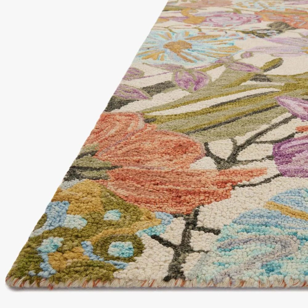 Loloi Belladonna 2&#39; x 5&#39; Ivory and Multicolor Runner, , large