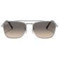Ray-Ban New Caravan Sunglasses with Grey Lenses in Polished Silver, , large