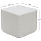 Lamps Per Se Harrison 19" Square Pouf with Foam Core in White, , large