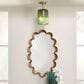 Splendor Living Vapor Semi-Flush Mount with Aqua Shade in Antique Brass, , large