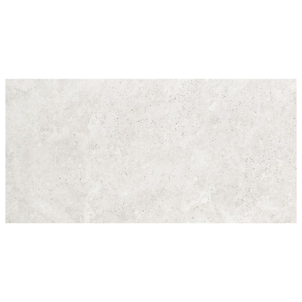 Emser Letrav White 12" x 24" Porcelain Tile, , large