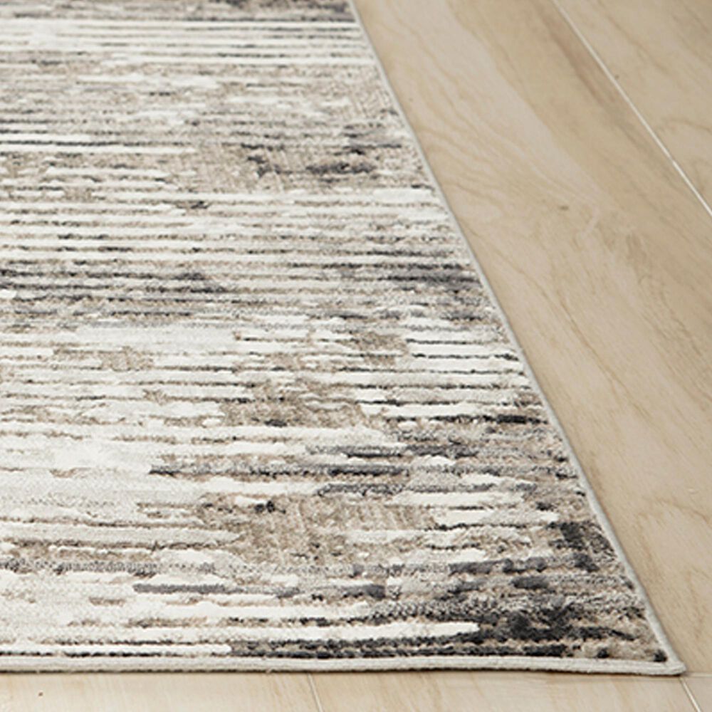 RIZZY Calabria 6&#39;7&quot; x 9&#39;6&quot; Gray, Black and Neutral Area Rug, , large