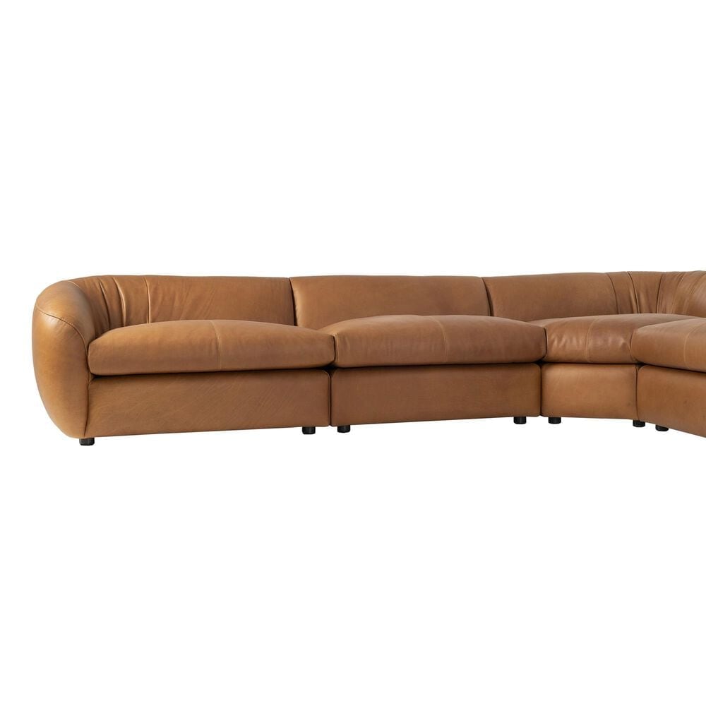 Four Hands Saldana 5PC Sectional-Lorento Cognac, , large