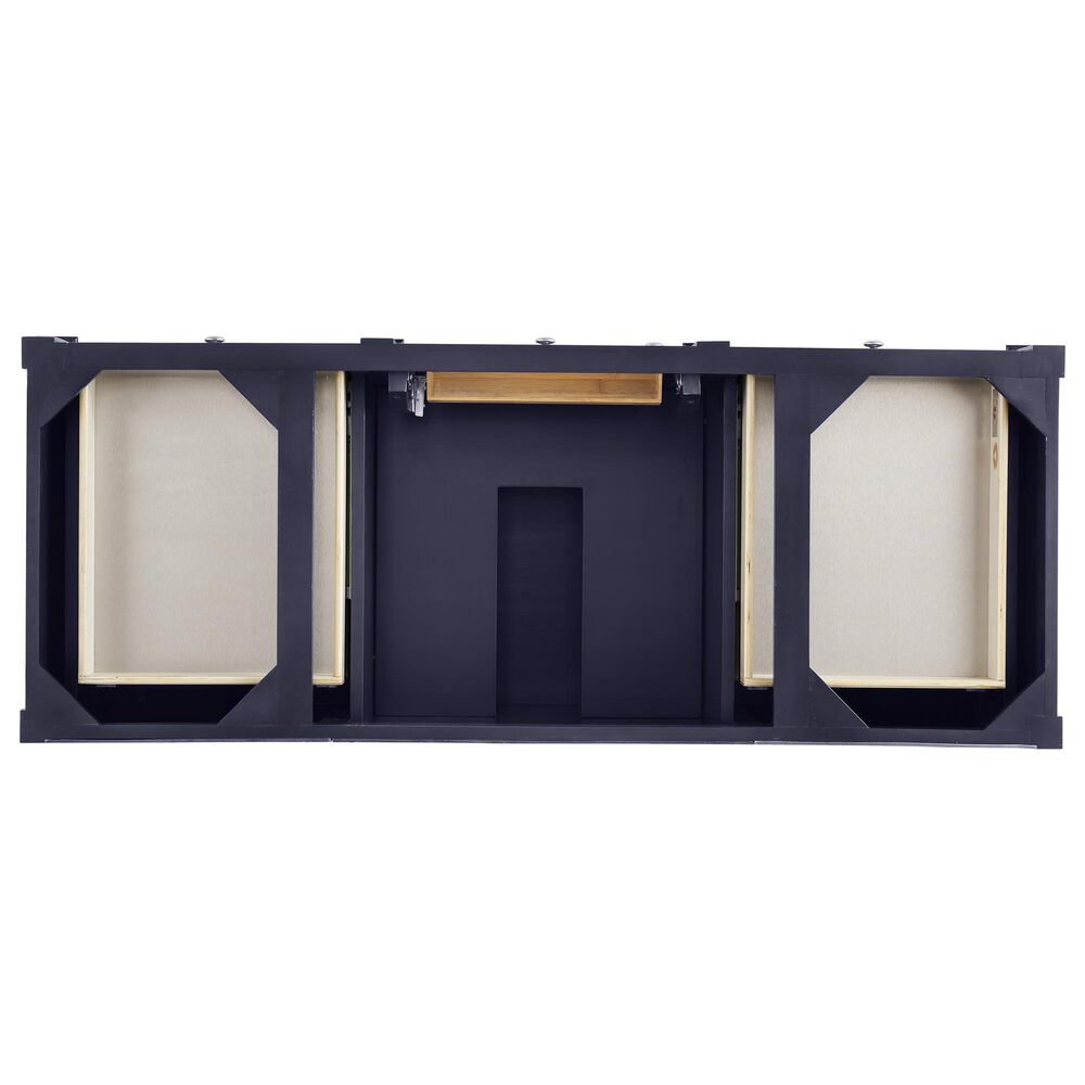 James Martin Vanities Brittany 60" Single Bathroom Vanity in Victory Blue with 3 cm Ethereal Noctis Quartz Top and Rectangle Sink, , large