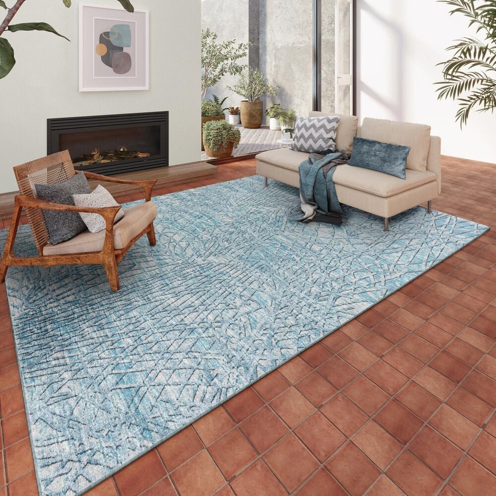 Dalyn Rug Company Winslow WL2IN 5&#39; x 7&#39;6&quot; Indigo Indoor/Outdoor Area Rug, , large