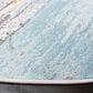 Safavieh Aria 6"6" Round Ivory and Light Blue Area Rug, , large
