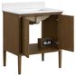 37B Heston 30" Single Bathroom Vanity in Kona with White Composite Stone Top and Backsplash, , large