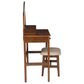 Linon Home Decor Lorna Vanity with Stool in Walnut, , large