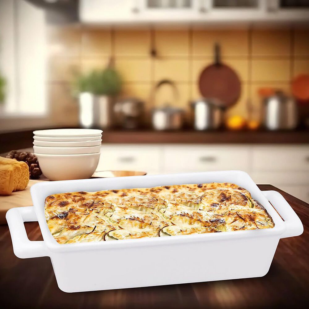 HIC Kitchen 8.5&quot; Lasagna Pan with Handles in White, , large