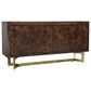 Classic Home Kade 72" Sideboard in Brown and Antique Bronze, , large