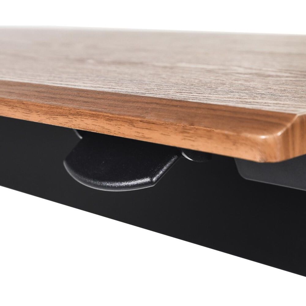 Luxor 56" Pneumatic Adjustable Height Standing Desk in Black/Teak