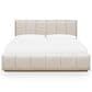 Urban Home Gardenia 4 Piece Queen Bedroom Set in Chai with Platform Panel Upholstered Bed, Dresser, Mirror and Nightstand, , large