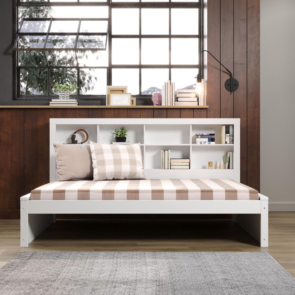 Forest Grove Full Bookcase Bed White, , large