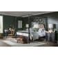 Legacy Classic Vintage Market Queen Canopy Bed in Barnwood Oak and Kettle Black, , large
