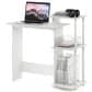 HOMLUX 40" Computer Desk with Open Side Shelves in White, , large