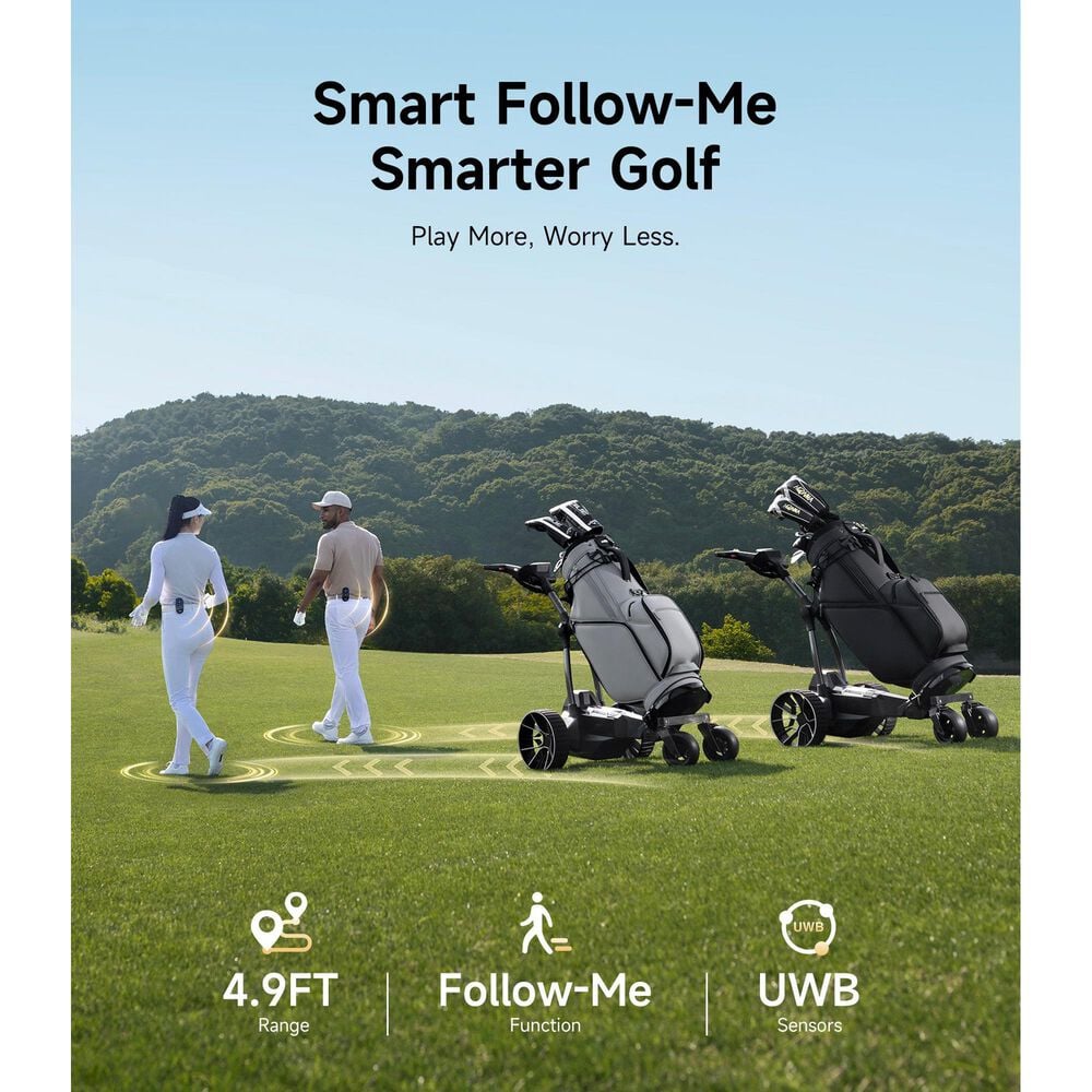 Navee Birdie 3X Electric Golf Push Cart in Black, , large