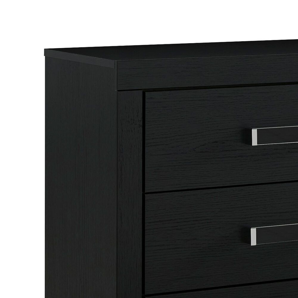 Ashley Maeling 5 Piece King Panel Bedroom Set in Matte Black, , large