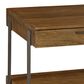 Hekman Bedford Park Iron Strap End Table with Drawer in Brown and Black, , large