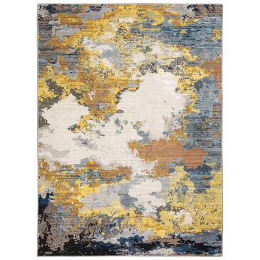 Oriental Weavers Caravan Clouds Prevail 7"10" x 10"10" Yellow and Blue Area Rug, , large