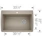 Blanco Diamond 34" Super Single Dual Mount Kitchen Sink in Truffle, , large