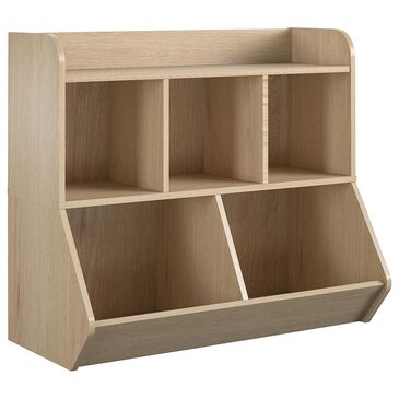 DHP Tyler Kids Toy Storage Bookcase in Blonde Oak, , large
