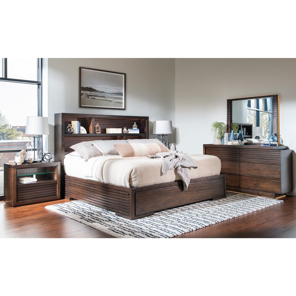 Legacy Classic Architect 1-Drawer Nightstand in Onyx with LED Light and AC/USB Ports, , large