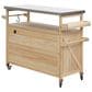 HOMLUX 50" Outdoor Kitchen Island in Natural and Stainless Steel, , large